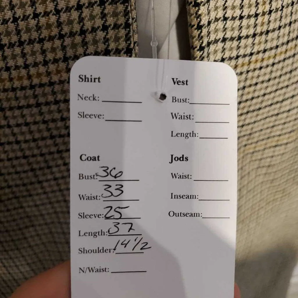 Cream Plaid Daycoat
