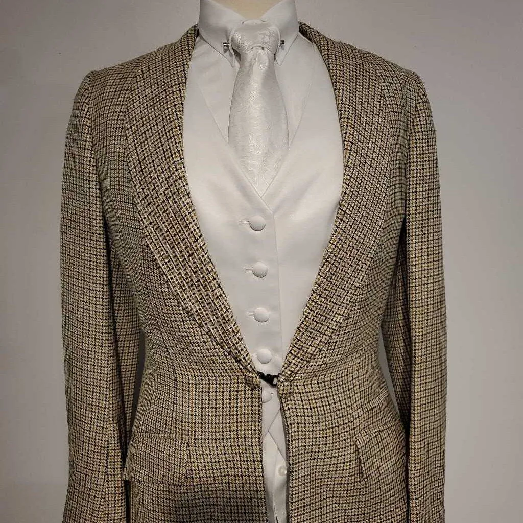 Cream Plaid Daycoat