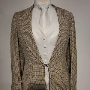Cream Plaid Daycoat