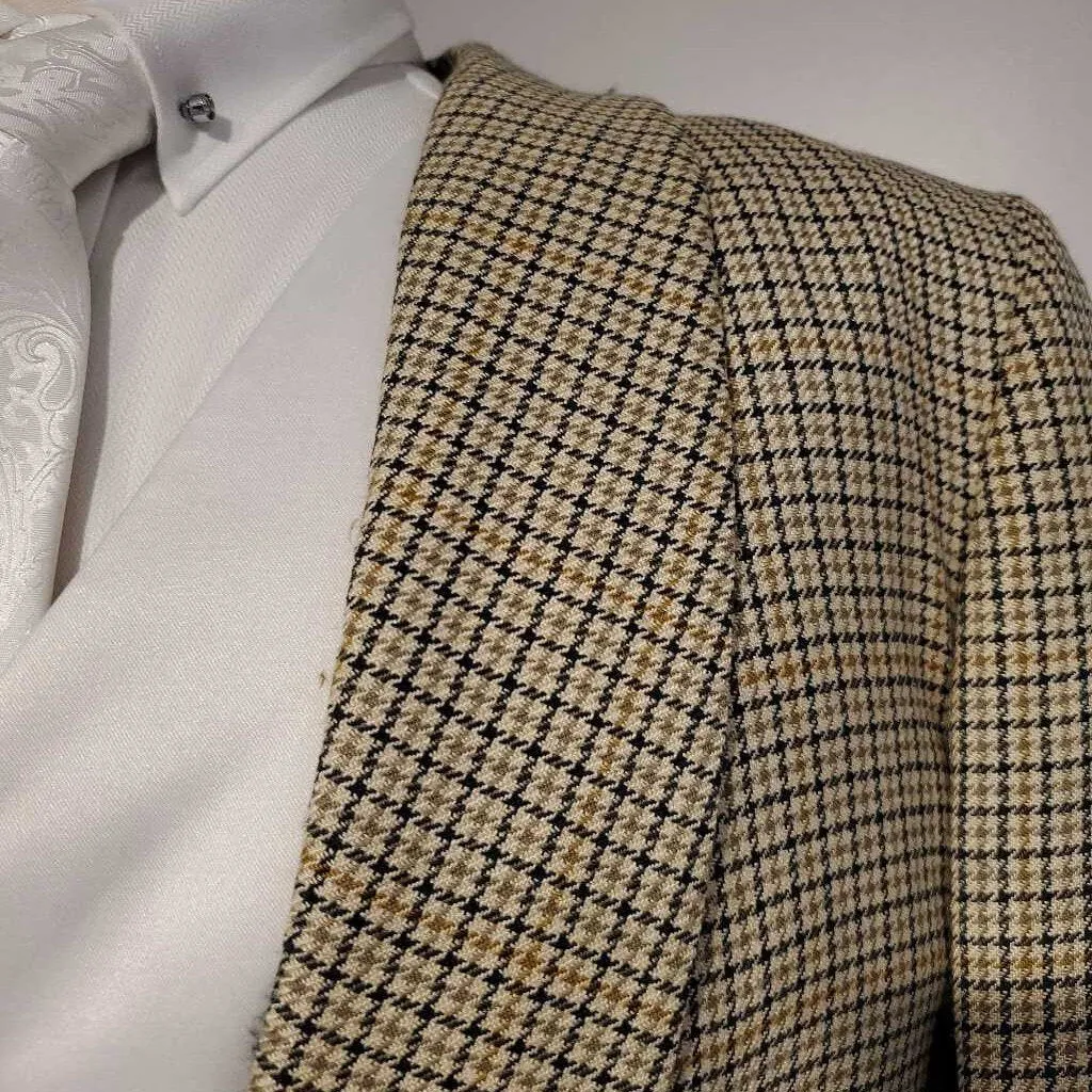 Cream Plaid Daycoat