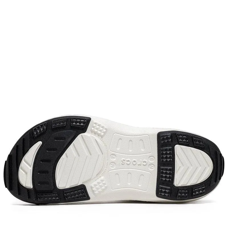 Crocs Quick Trail Low Almost White Black 209350-1CN Clog Moccasin Casual Shoes