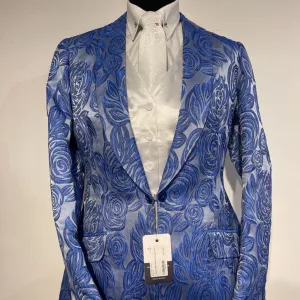 Custom Blue Paisley Driving Coat