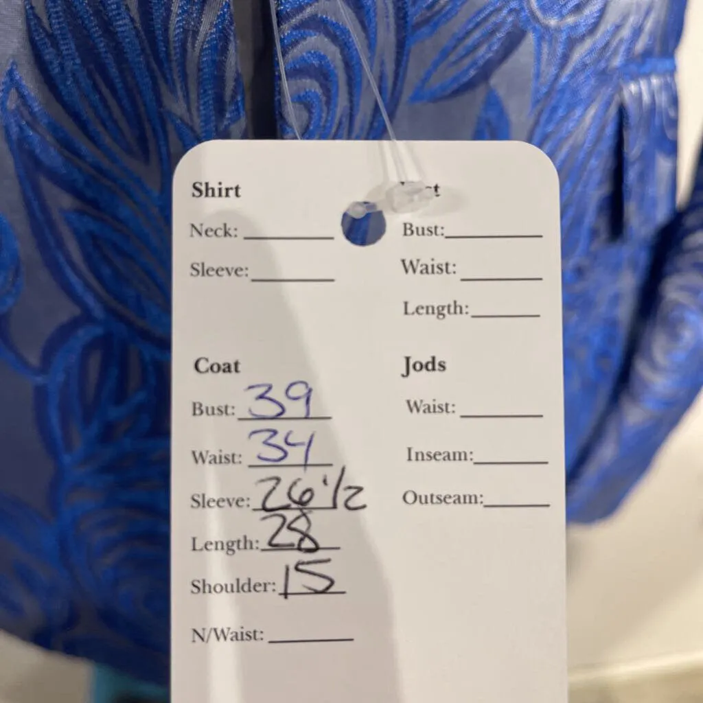 Custom Blue Paisley Driving Coat