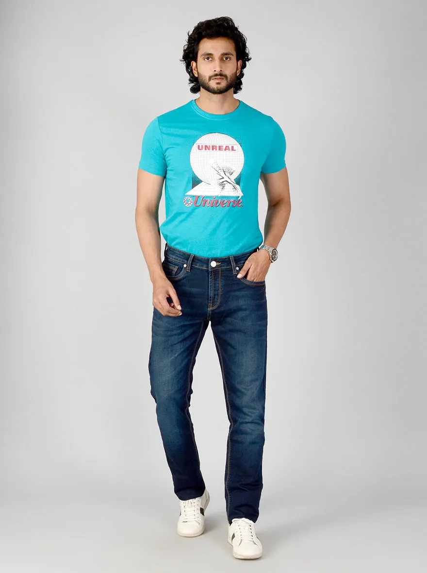 Dark Blue Washed Slim Fit Jeans | JadeBlue