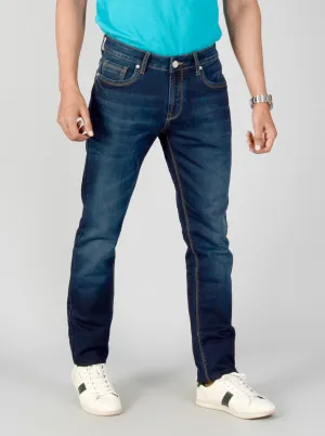 Dark Blue Washed Slim Fit Jeans | JadeBlue