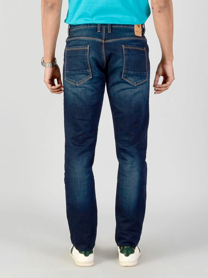 Dark Blue Washed Slim Fit Jeans | JadeBlue