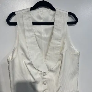 DeRegnaucourt Cream Striped Formal Vest