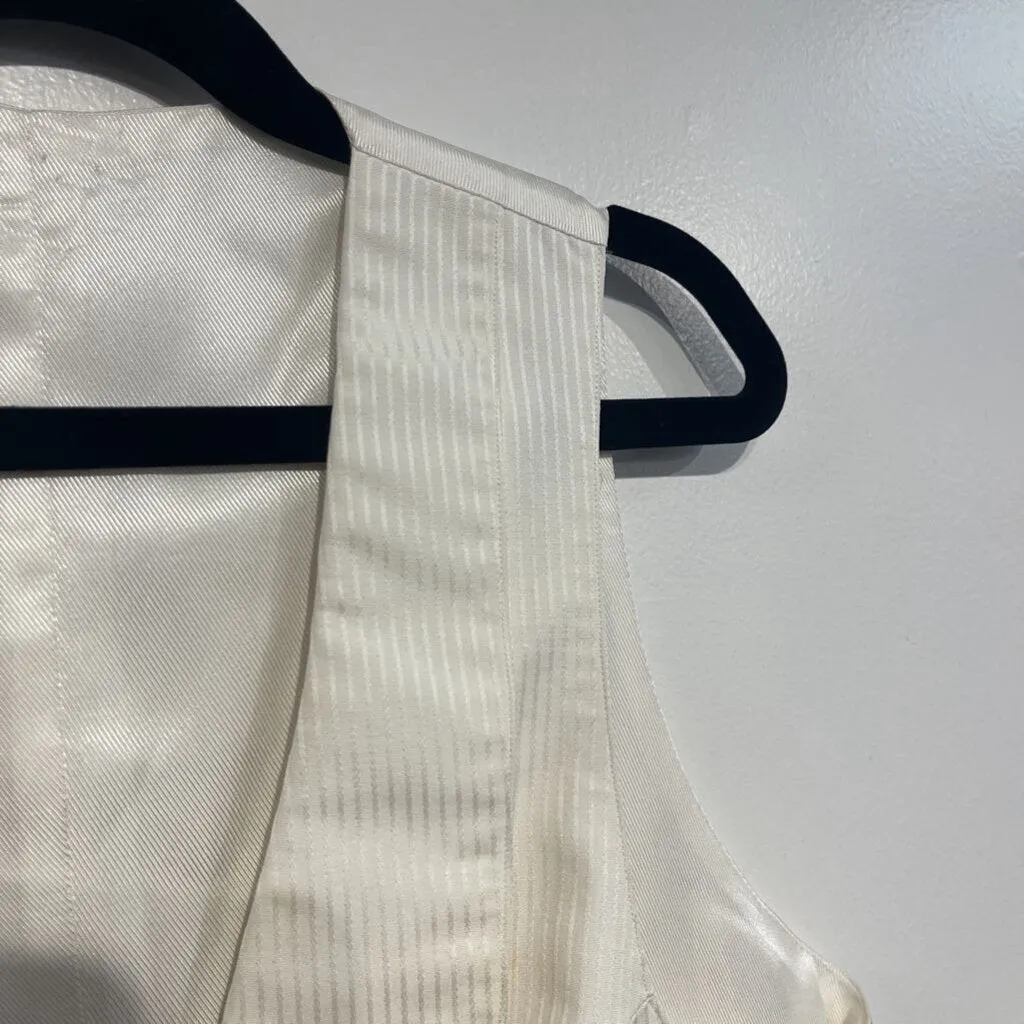 DeRegnaucourt Cream Striped Formal Vest