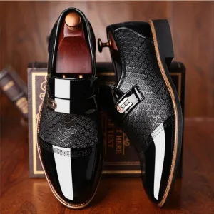 Embossed Men's Leather Shoes