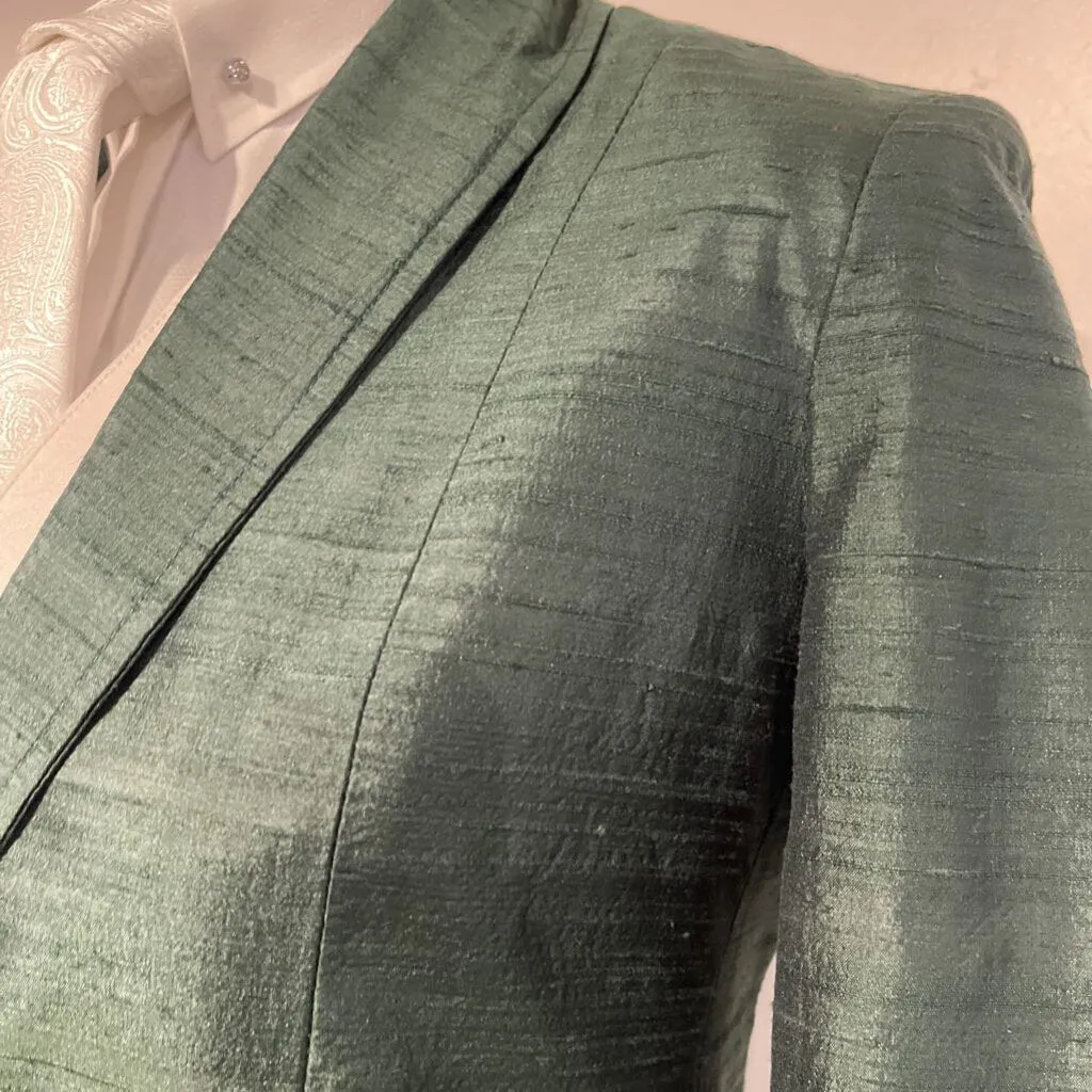 Emerald Green Raw Silk 8R Daycoat
