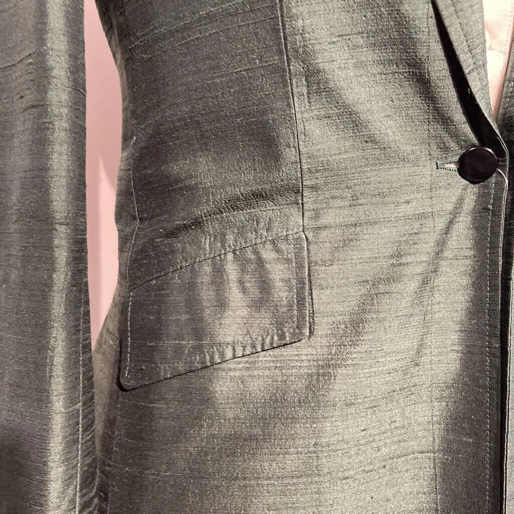 Emerald Green Raw Silk 8R Daycoat