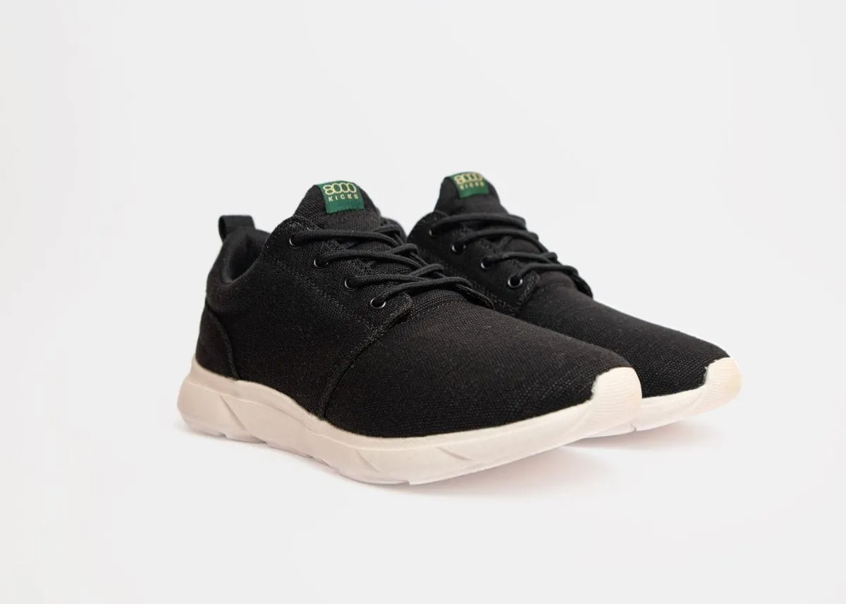 Explorer V2 Men's Vegan Hemp Trainers | Black & White