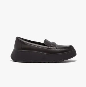 F-MODE PADDED-DETAIL Womens Loafers All Black