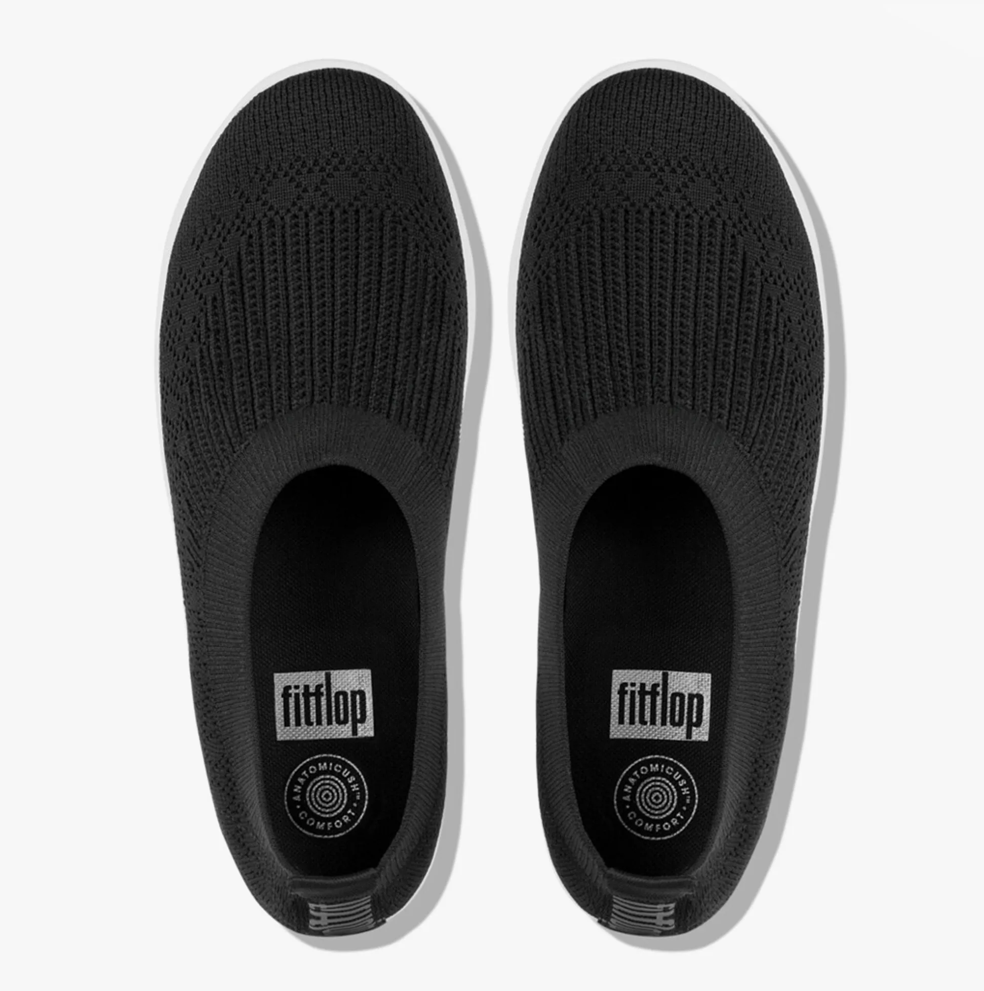 FitFlop UBERKNIT SLIP ON Womens Ballerina Flats Black