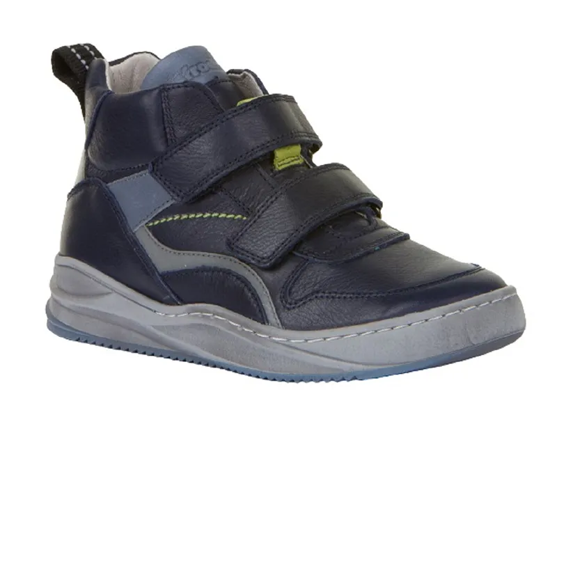 Froddo Blue Leather Hi-Top Trainer