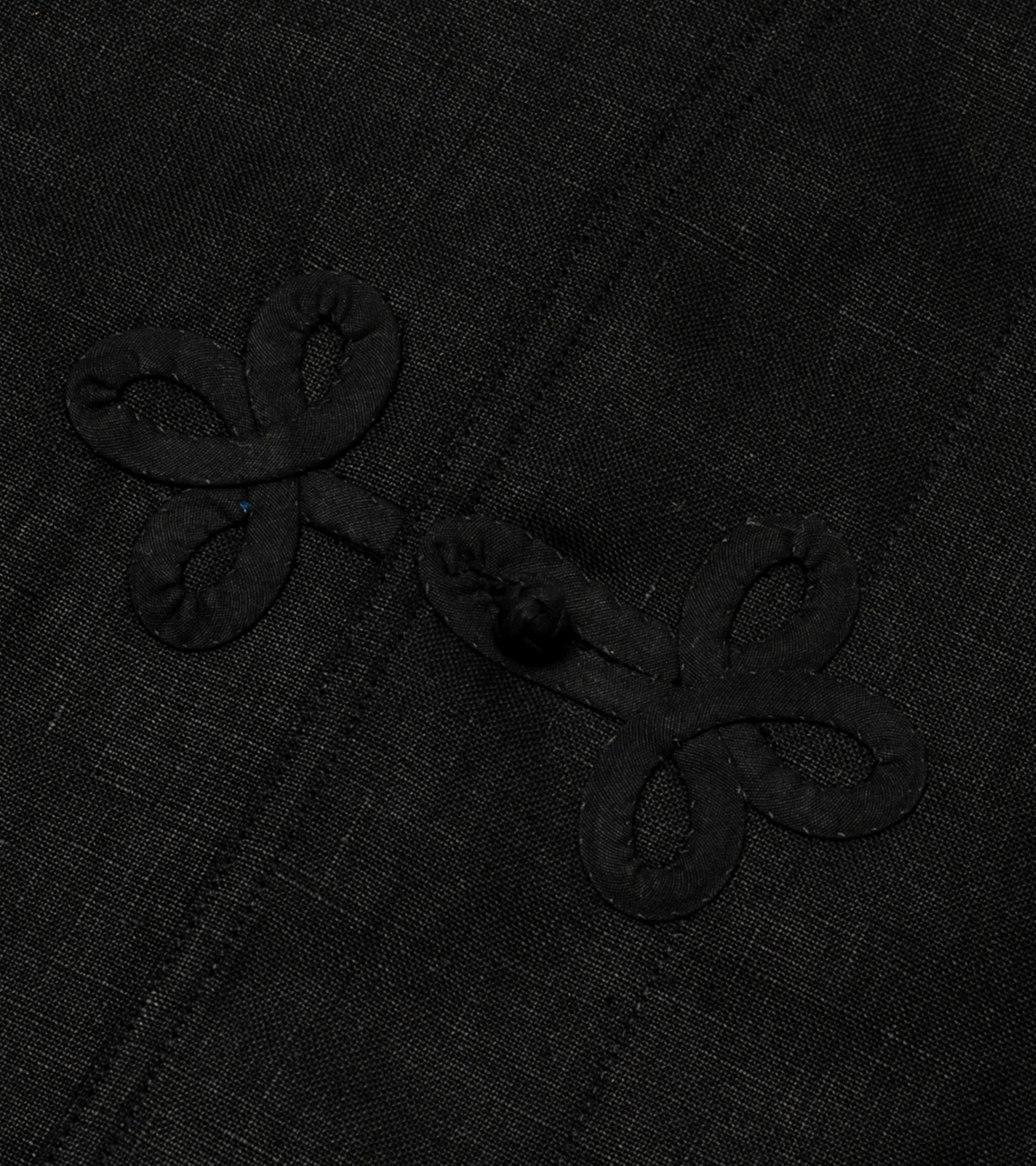 Frogged Button Shirt Black