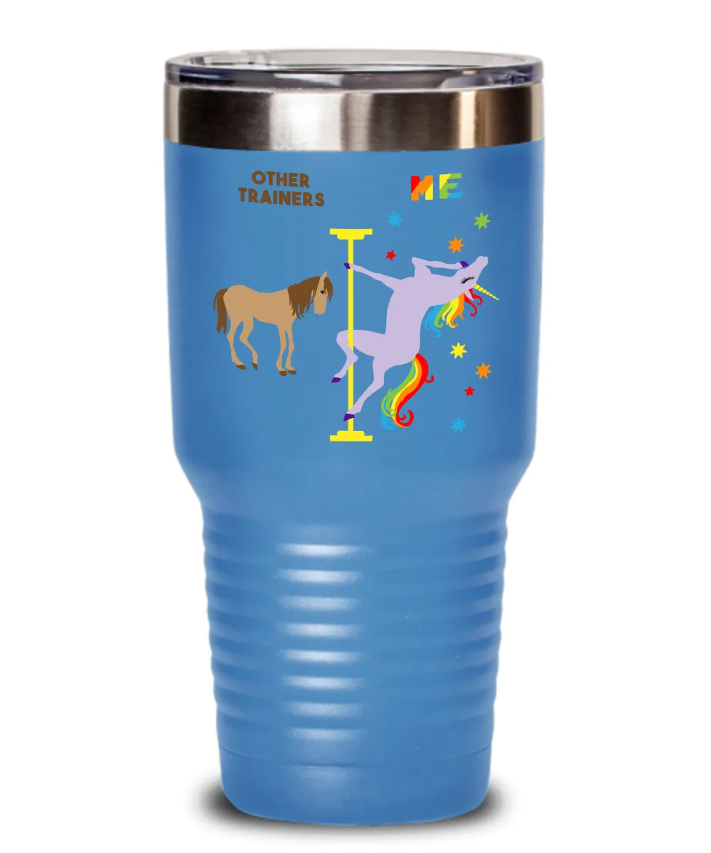 Gift For Trainer Rainbow Unicorn Mug Cute Insulated Drink Tumbler Travel Coffee Cup