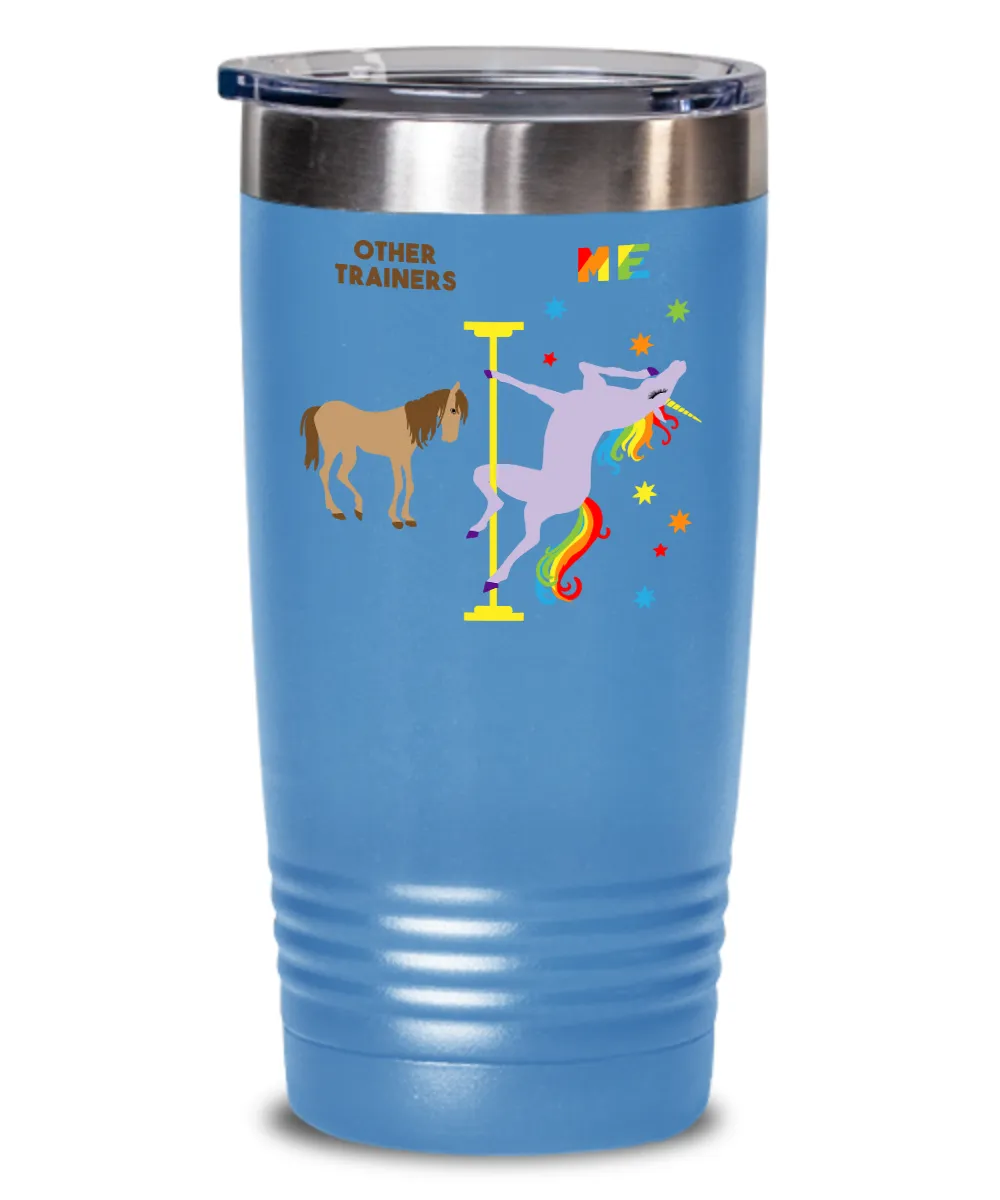 Gift For Trainer Rainbow Unicorn Mug Cute Insulated Drink Tumbler Travel Coffee Cup