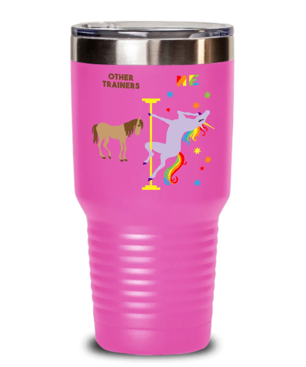 Gift For Trainer Rainbow Unicorn Mug Cute Insulated Drink Tumbler Travel Coffee Cup