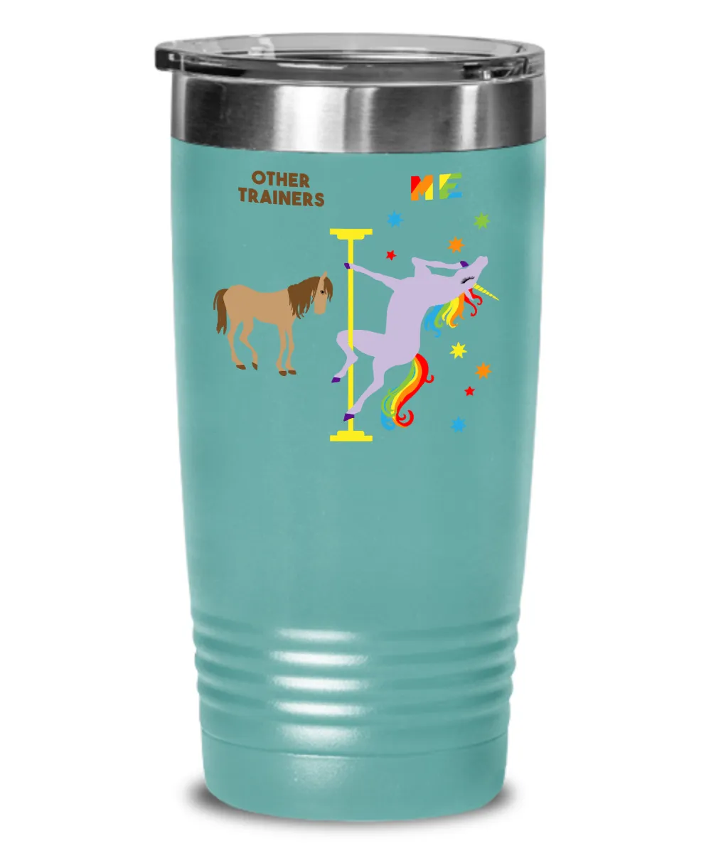 Gift For Trainer Rainbow Unicorn Mug Cute Insulated Drink Tumbler Travel Coffee Cup