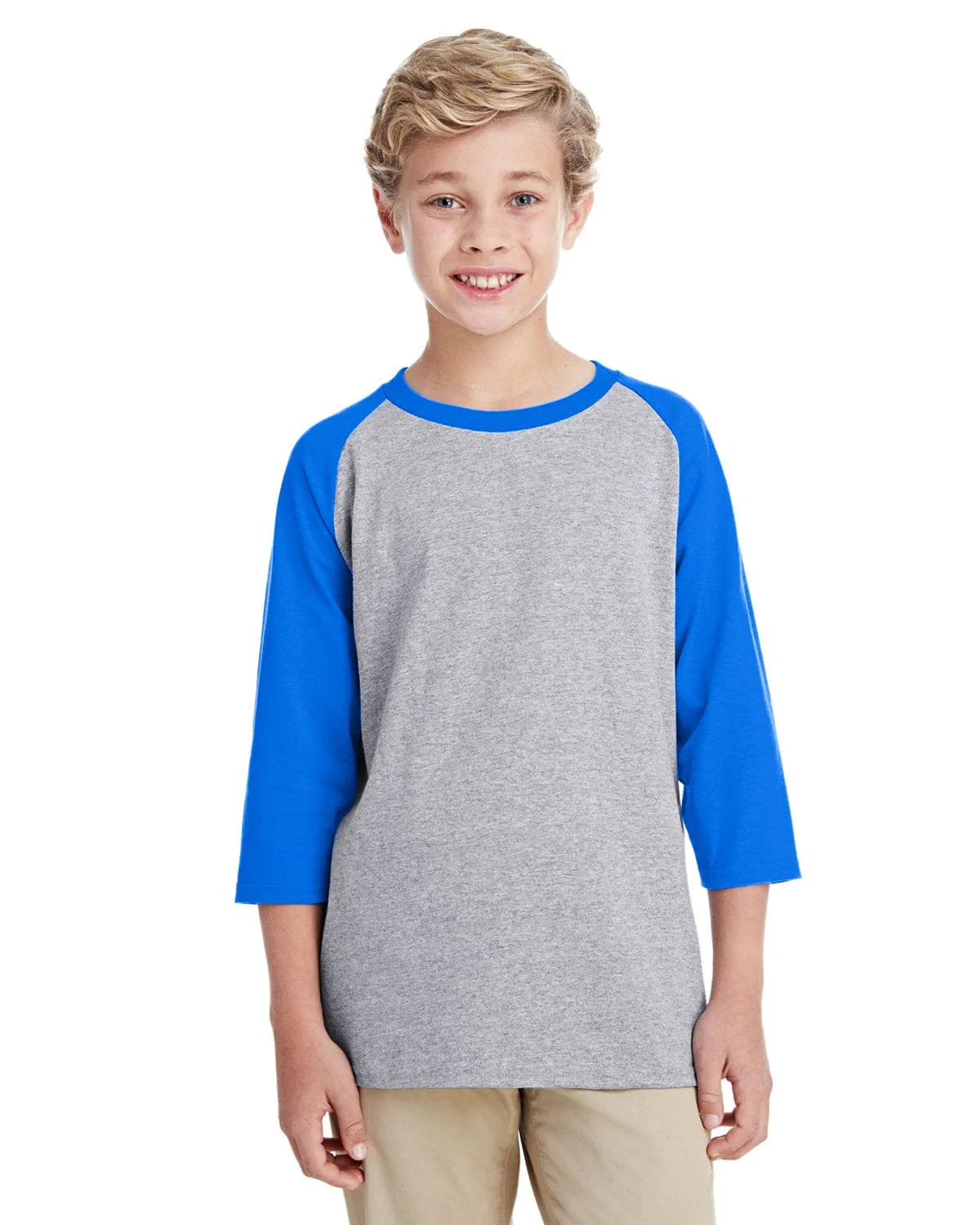 Gildan Youth Heavy Cotton 3/4-Raglan Sleeve T-Shirt