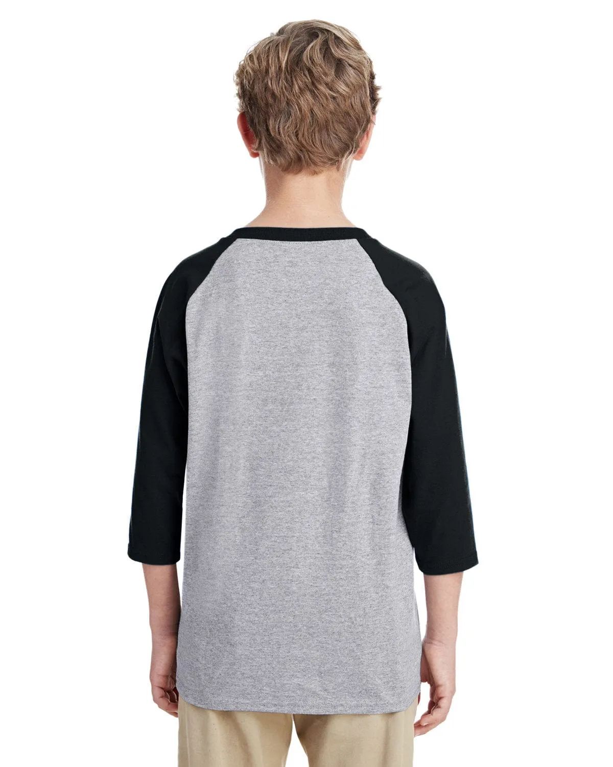 Gildan Youth Heavy Cotton 3/4-Raglan Sleeve T-Shirt