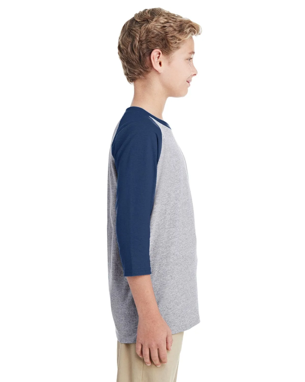Gildan Youth Heavy Cotton 3/4-Raglan Sleeve T-Shirt