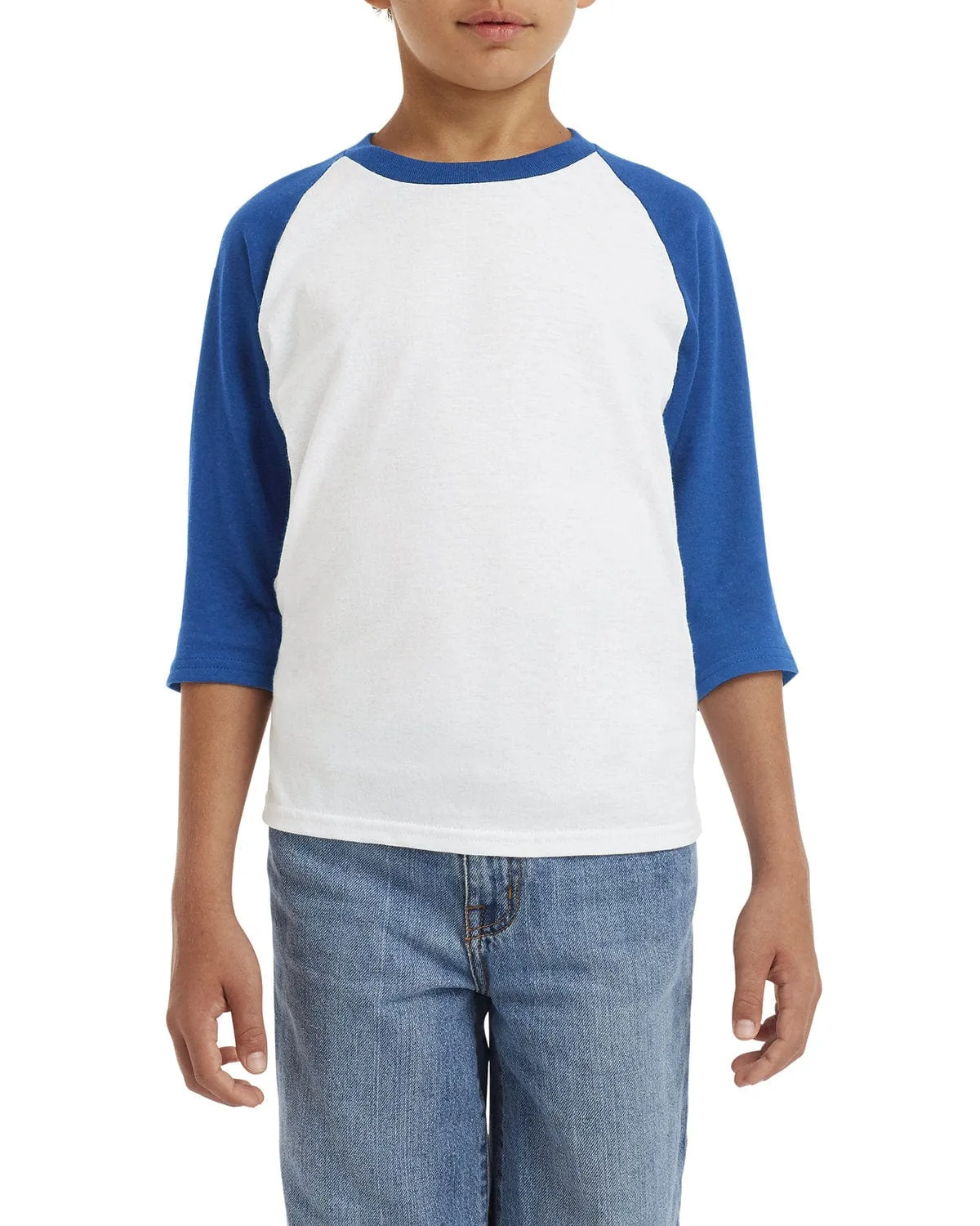 Gildan Youth Heavy Cotton 3/4-Raglan Sleeve T-Shirt