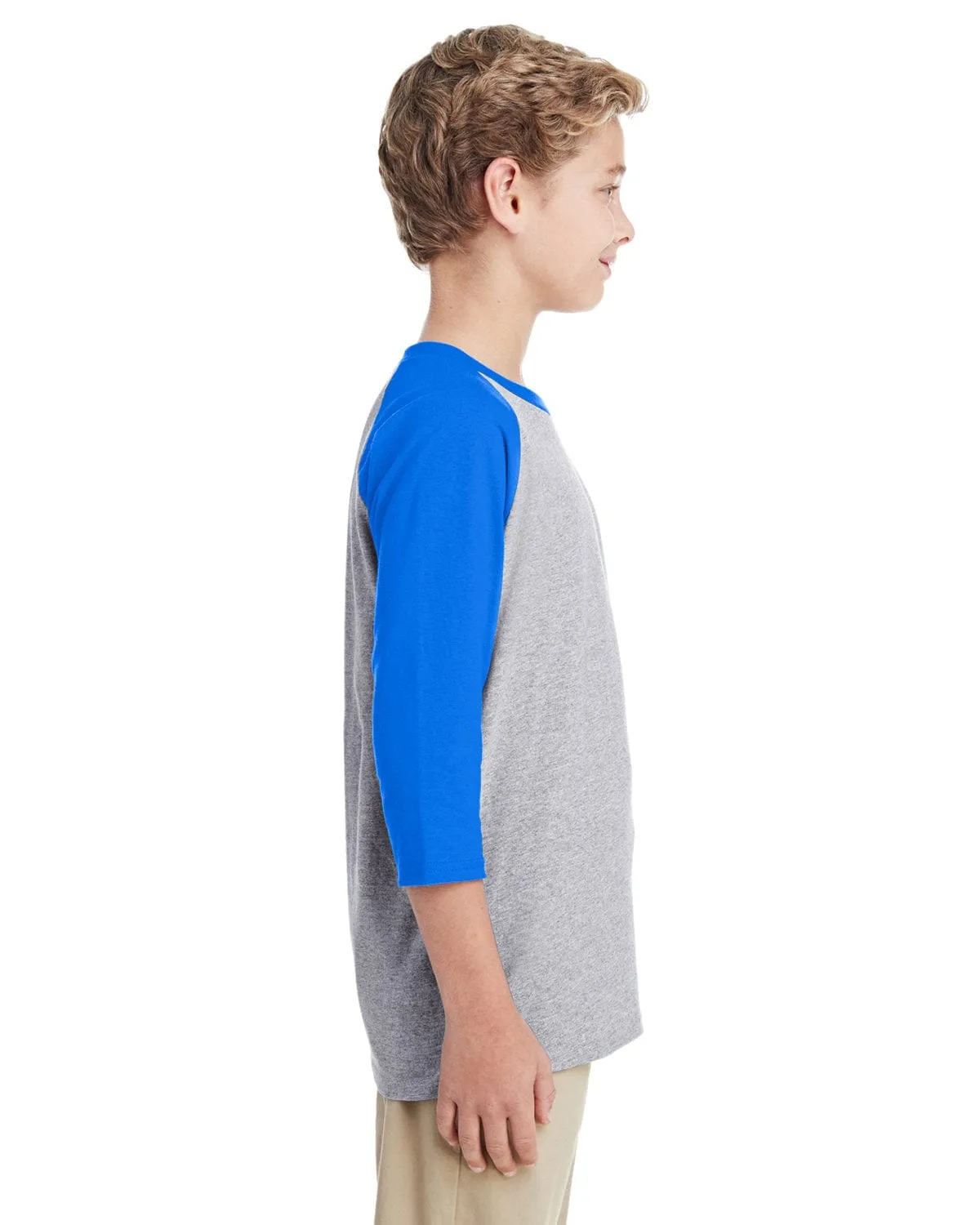 Gildan Youth Heavy Cotton 3/4-Raglan Sleeve T-Shirt