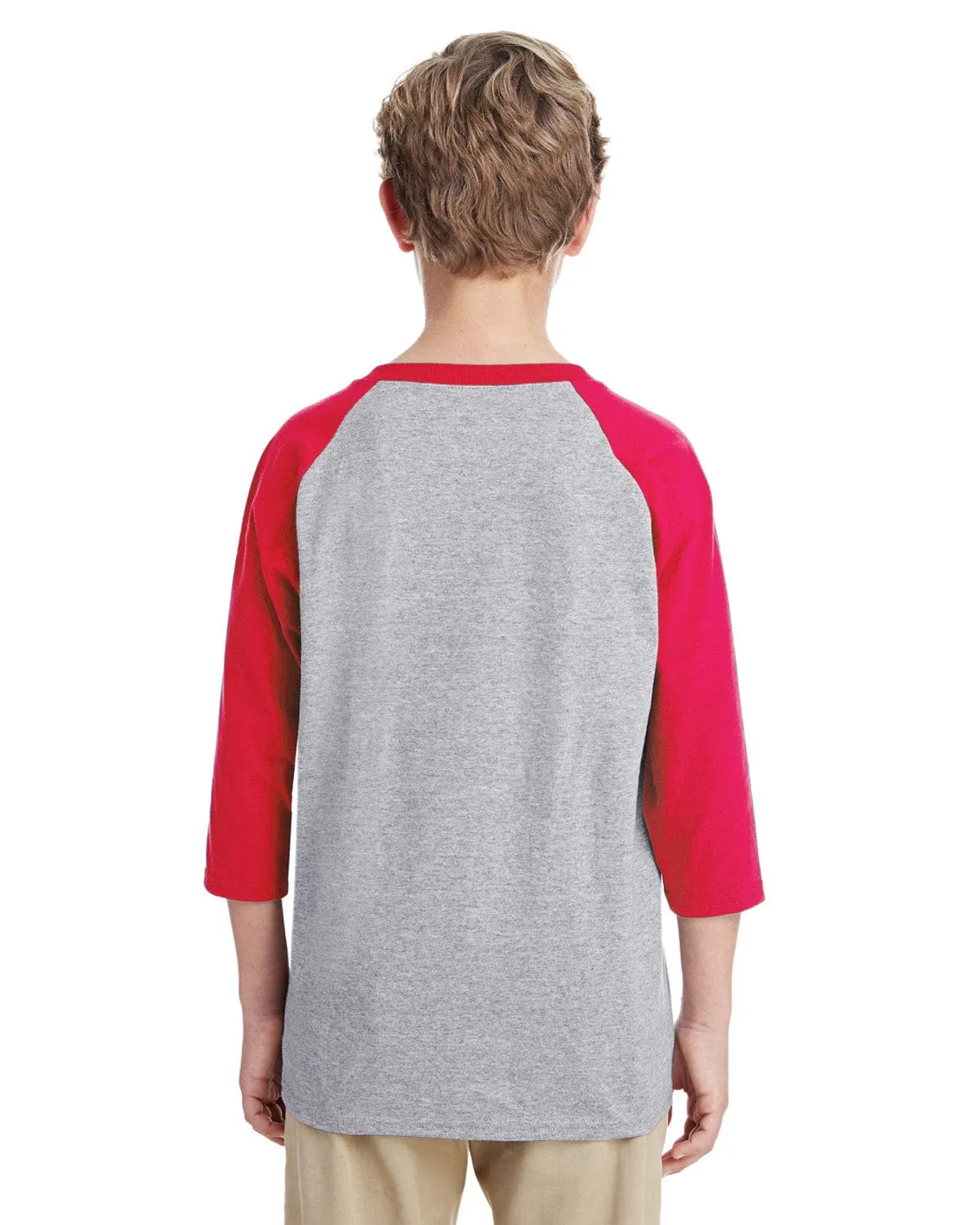 Gildan Youth Heavy Cotton 3/4-Raglan Sleeve T-Shirt