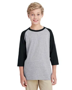 Gildan Youth Heavy Cotton 3/4-Raglan Sleeve T-Shirt