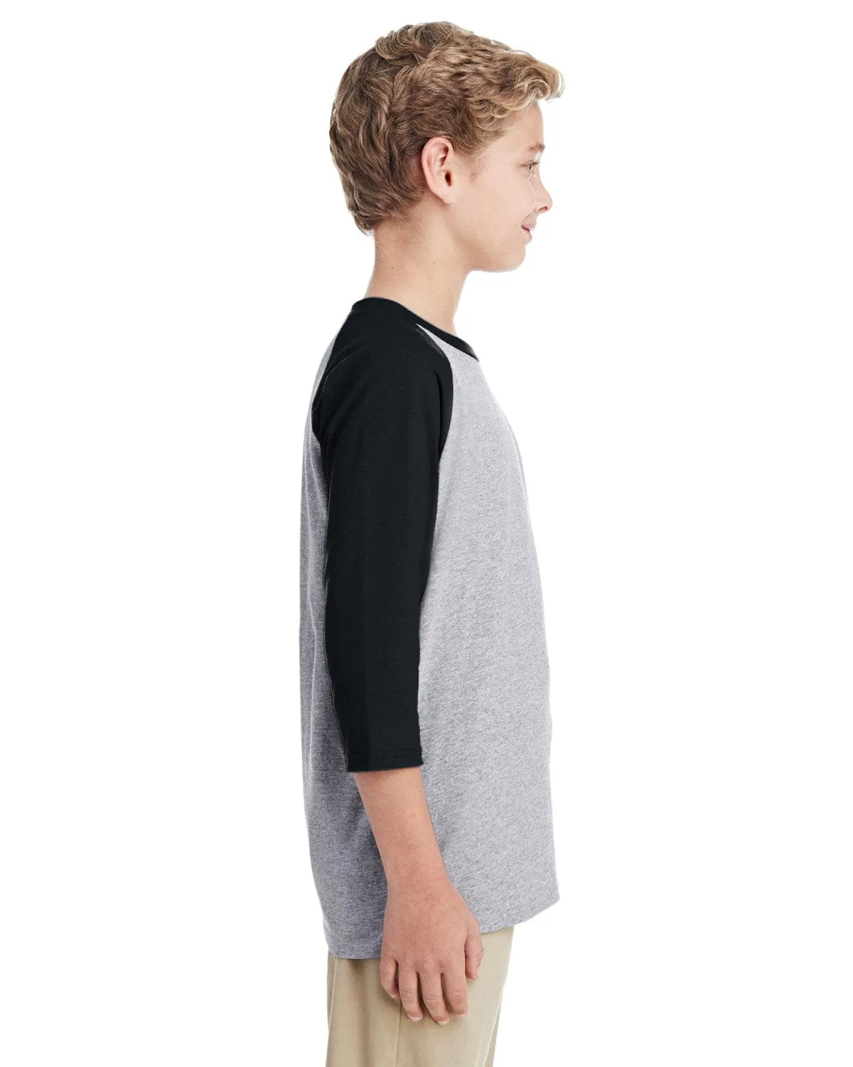 Gildan Youth Heavy Cotton 3/4-Raglan Sleeve T-Shirt