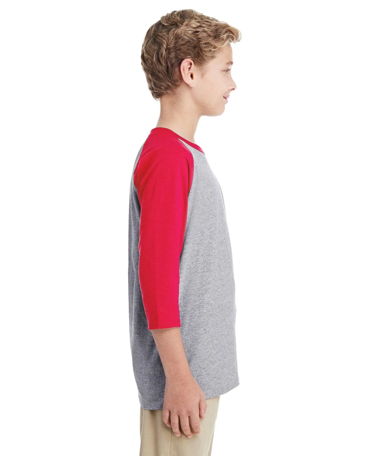 Gildan Youth Heavy Cotton 3/4-Raglan Sleeve T-Shirt