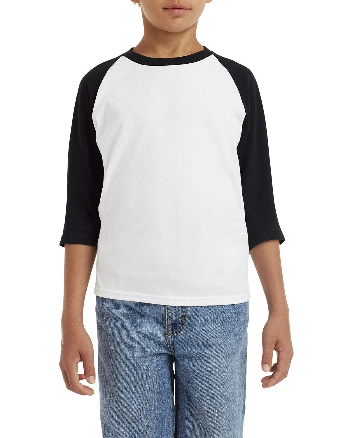 Gildan Youth Heavy Cotton 3/4-Raglan Sleeve T-Shirt