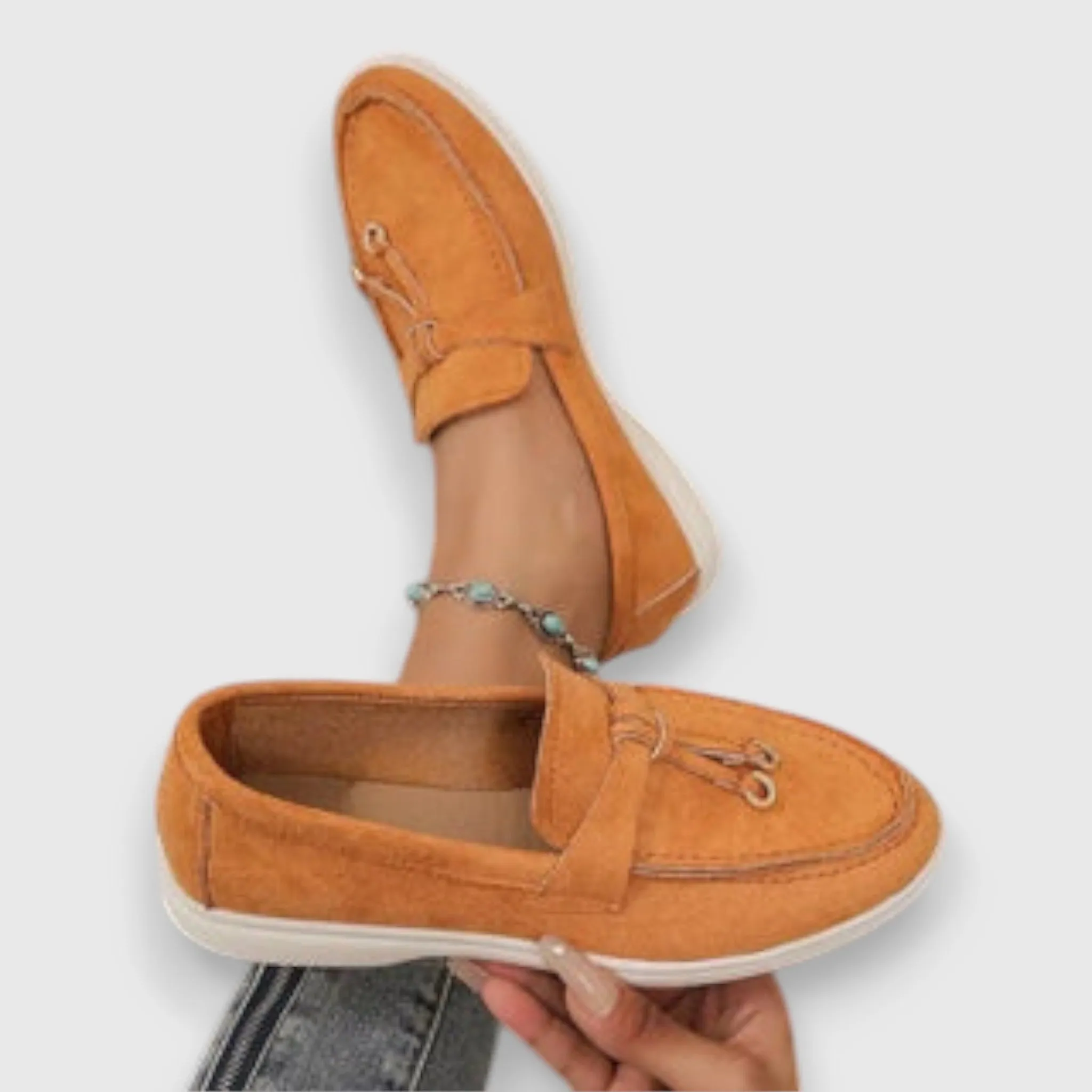 Helene | Klassiske loafers i ruskind