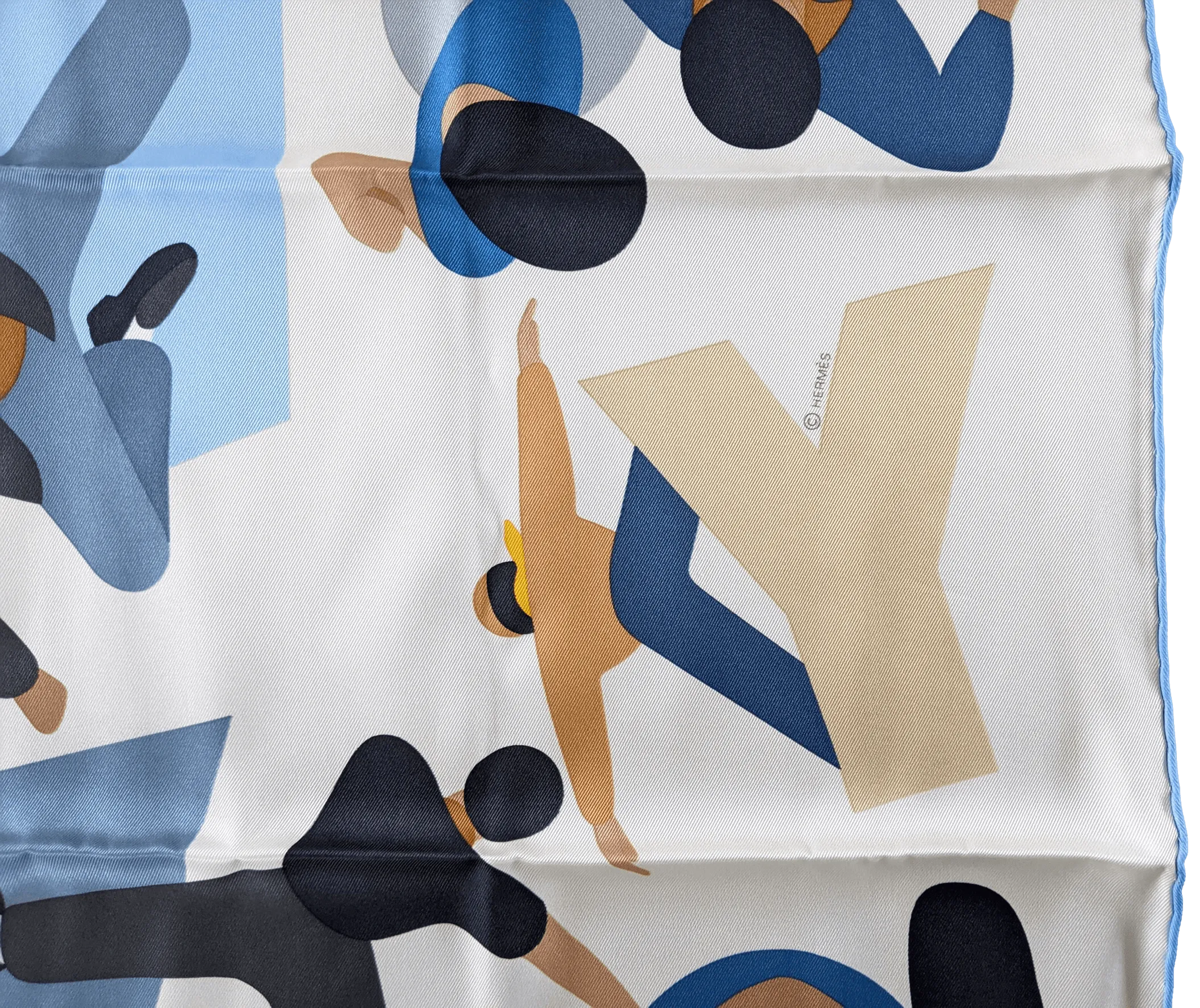 HERMES HOMMAGE A GENE KELLY [D1023.9] Vintage Silk Scarf 70 x 70 cm, New!
