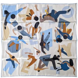 HERMES HOMMAGE A GENE KELLY [D1023.9] Vintage Silk Scarf 70 x 70 cm, New!