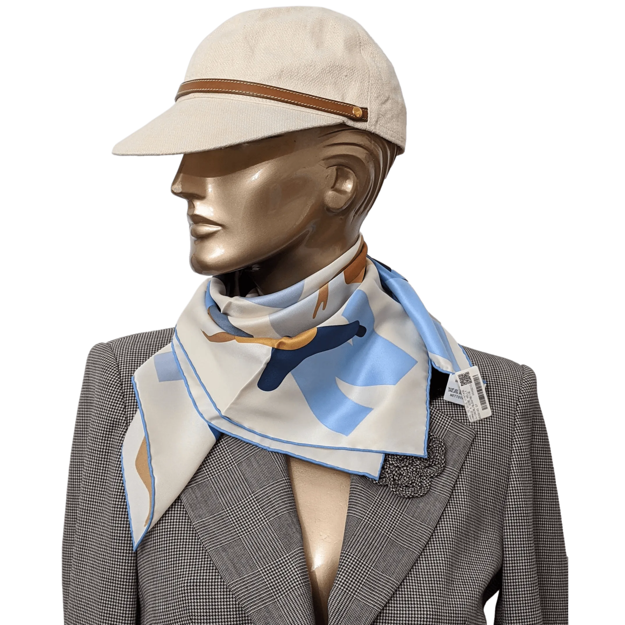 HERMES HOMMAGE A GENE KELLY [D1023.9] Vintage Silk Scarf 70 x 70 cm, New!