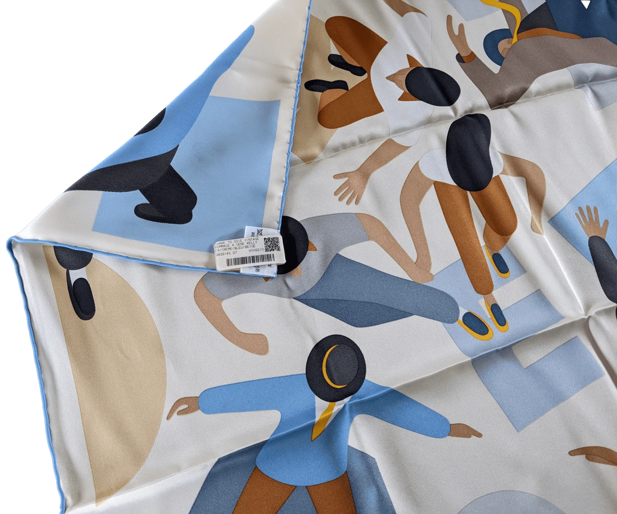 HERMES HOMMAGE A GENE KELLY [D1023.9] Vintage Silk Scarf 70 x 70 cm, New!