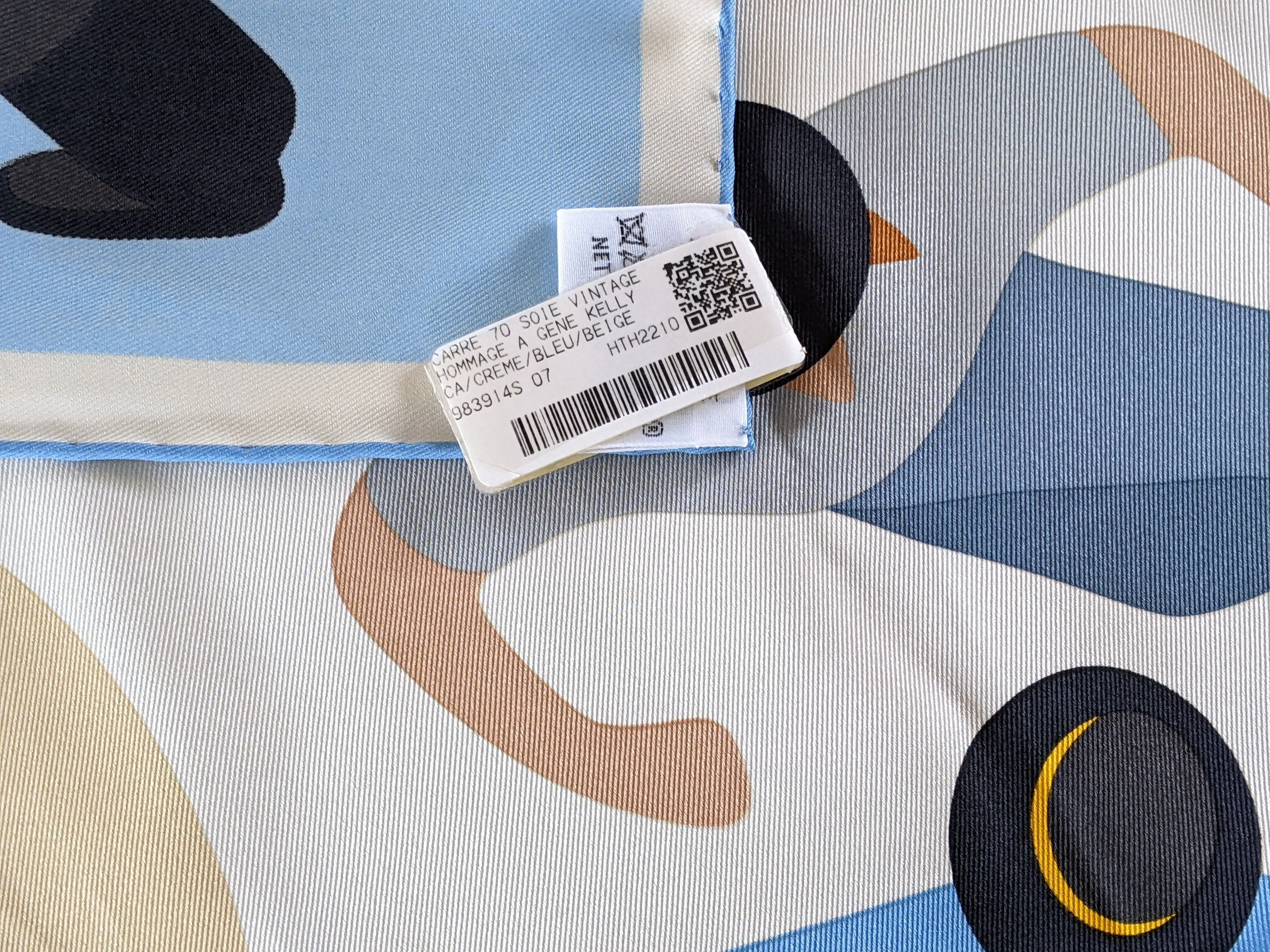 HERMES HOMMAGE A GENE KELLY [D1023.9] Vintage Silk Scarf 70 x 70 cm, New!