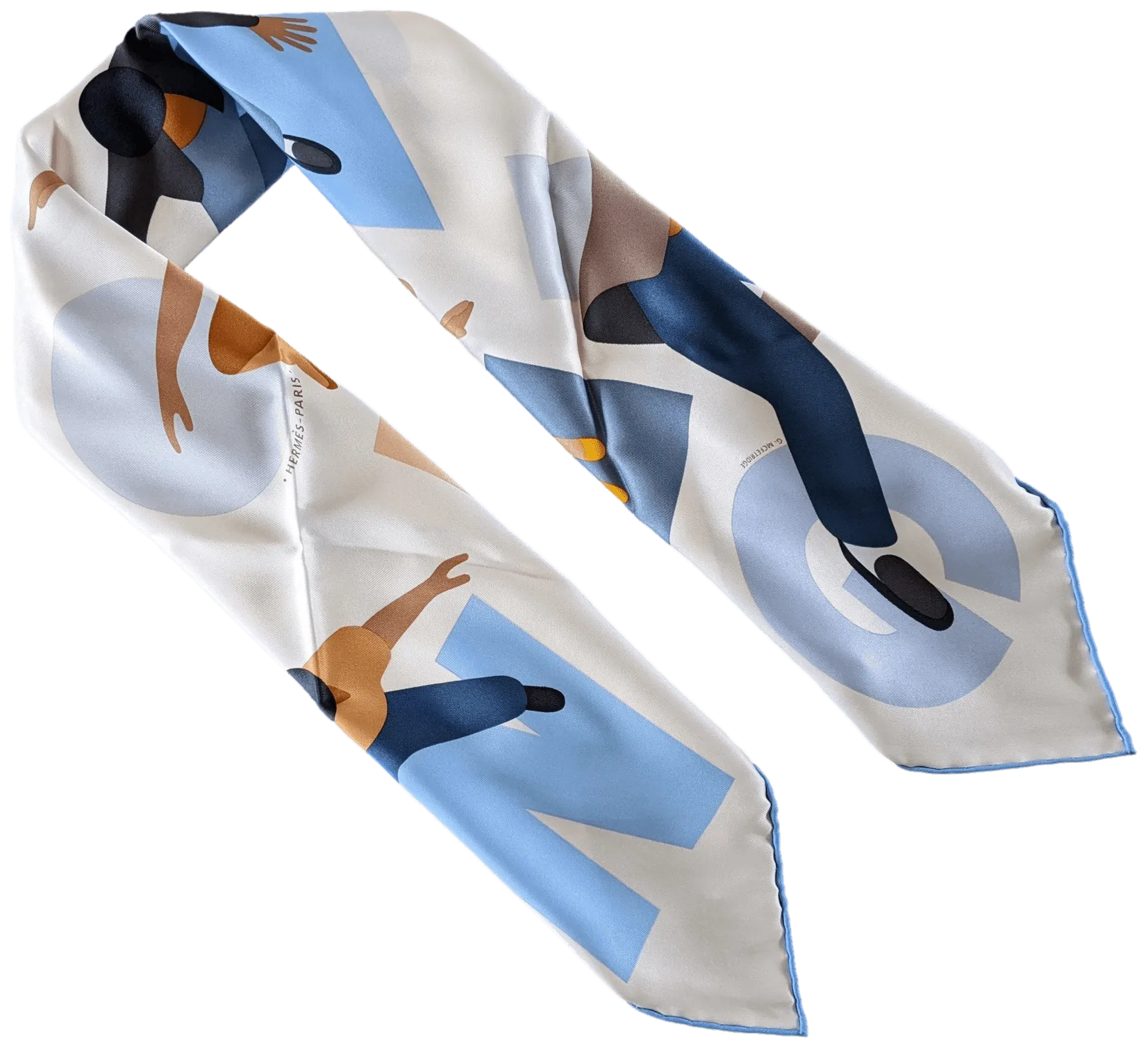 HERMES HOMMAGE A GENE KELLY [D1023.9] Vintage Silk Scarf 70 x 70 cm, New!