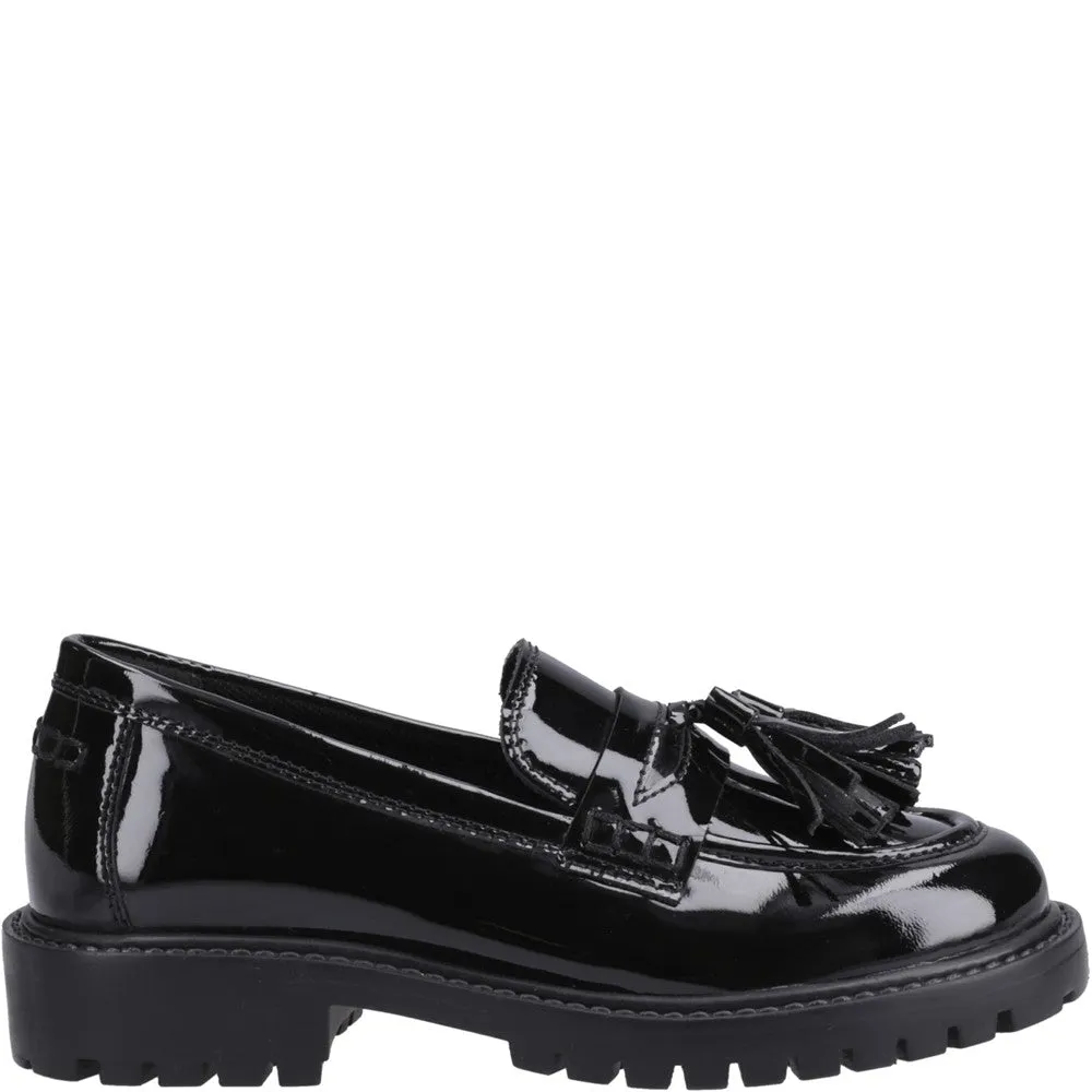 Hush Puppies Abigail Patent XL Senior School Shoes