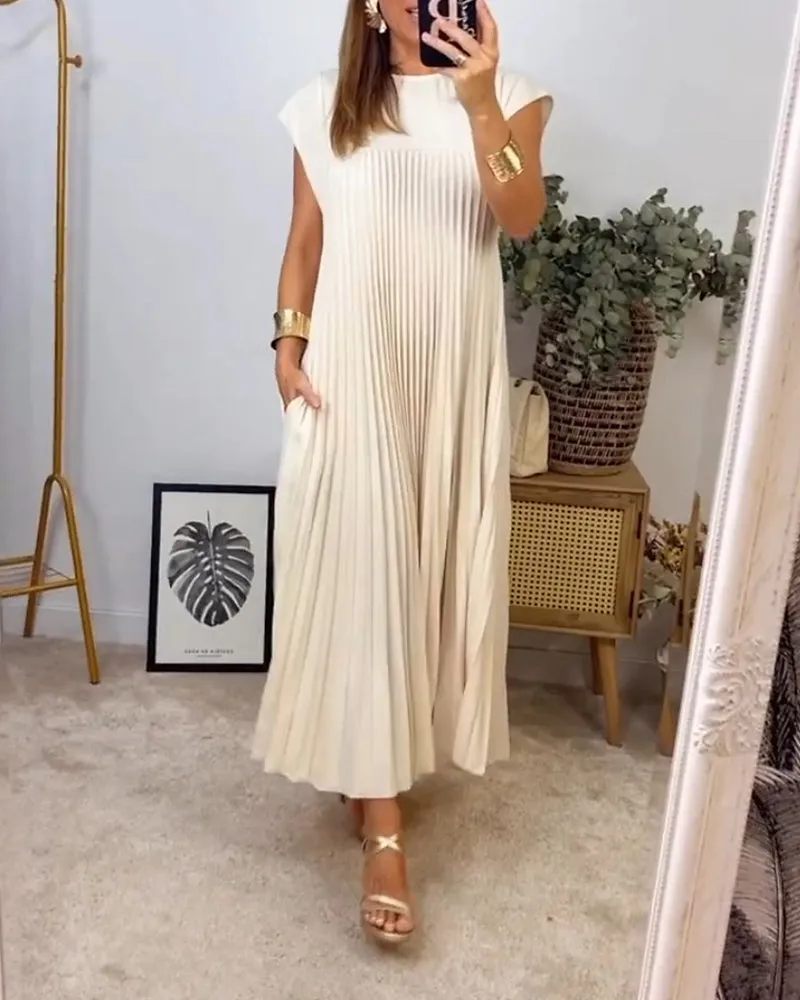 IDA | PLEATED MAXI DRESS