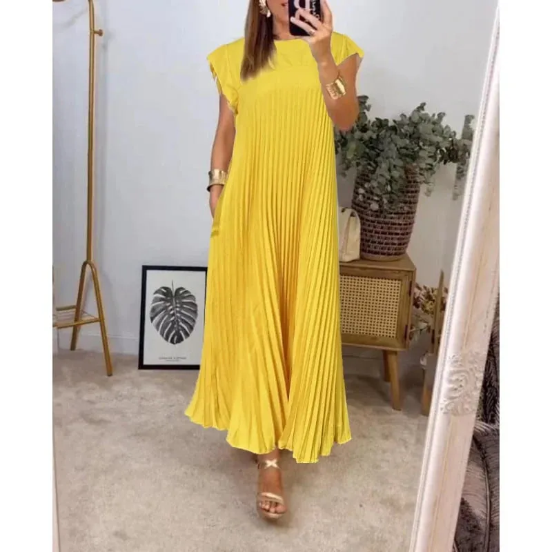IDA | PLEATED MAXI DRESS