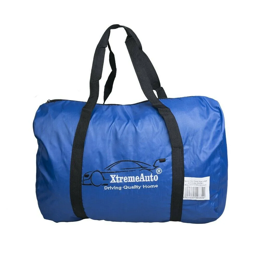Indoor Universal Small Blue Car Cover Breathable Super Soft Plush 406X165X119Cm