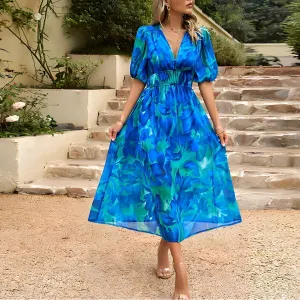 Jenny - Mid-length dress with V-neck
