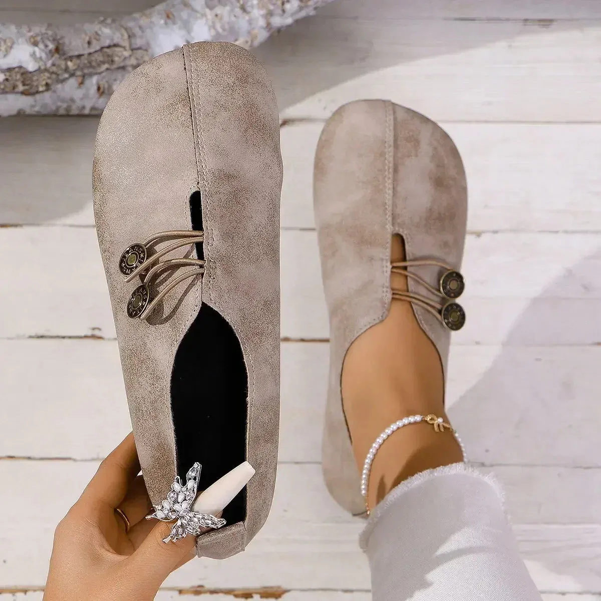 JODI - SOFT SUEDE FOOTCARE LOAFERS