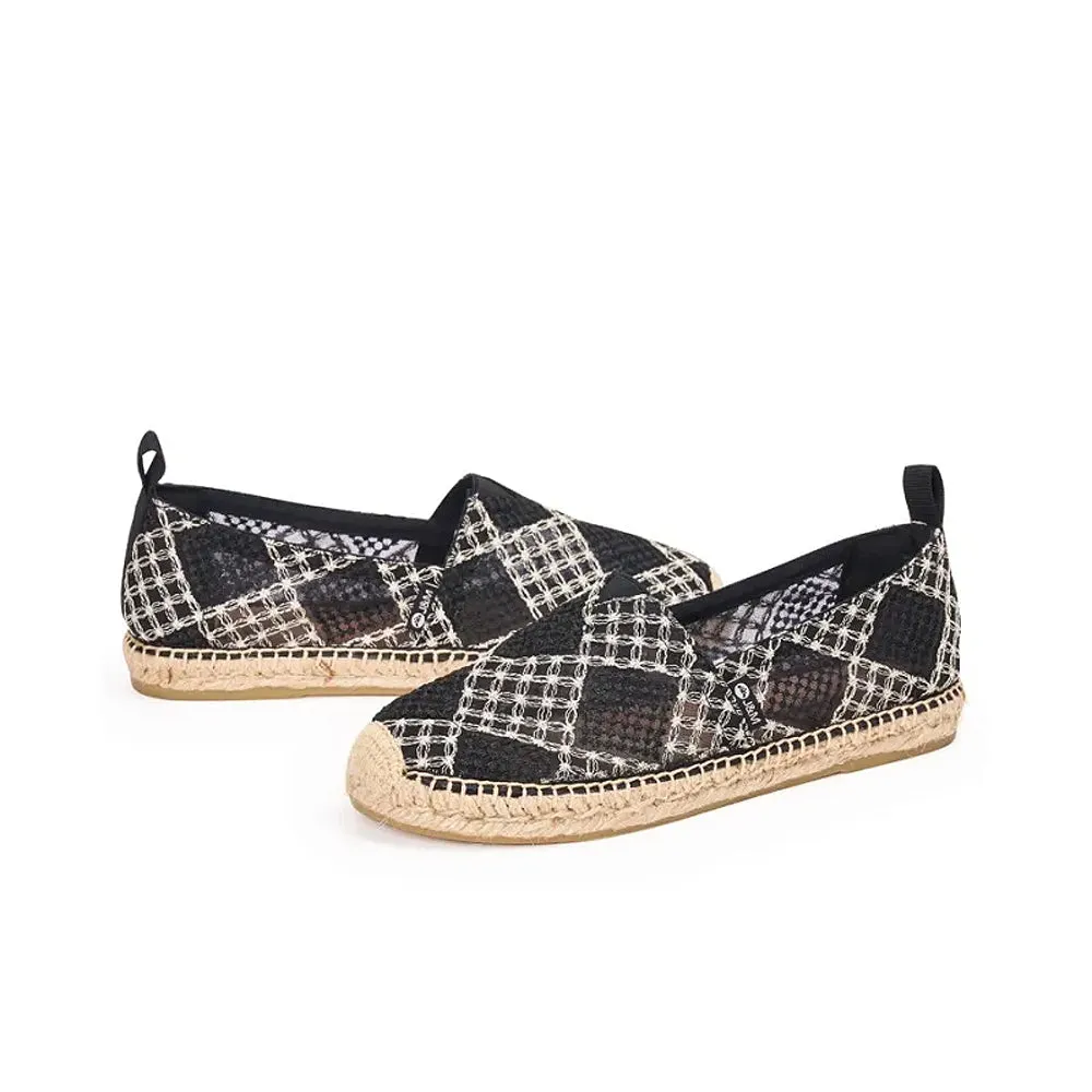 Joy & Mario Women’s Handmade Slip-On Espadrille Mesh  Flat Loafers