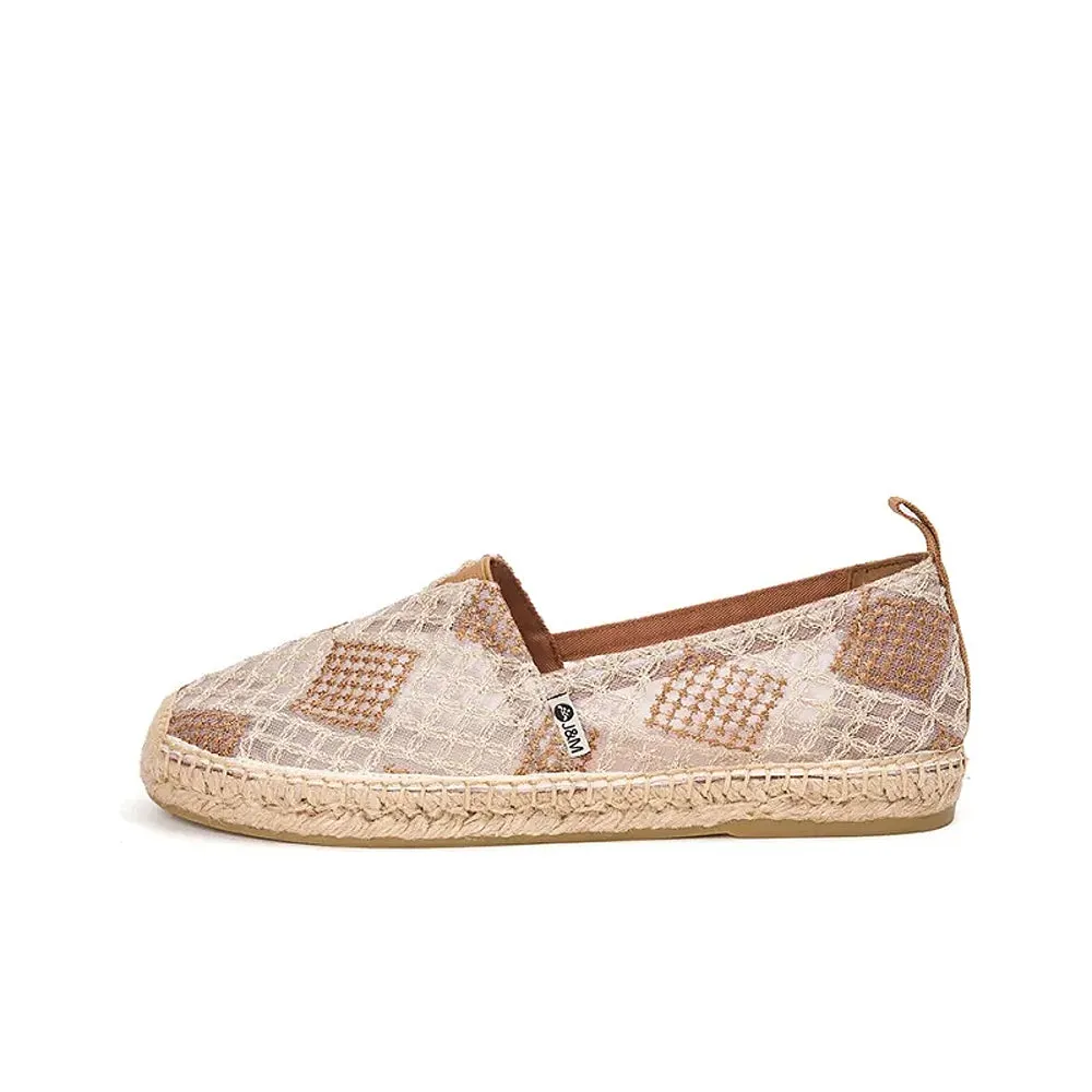 Joy & Mario Women’s Handmade Slip-On Espadrille Mesh  Flat Loafers