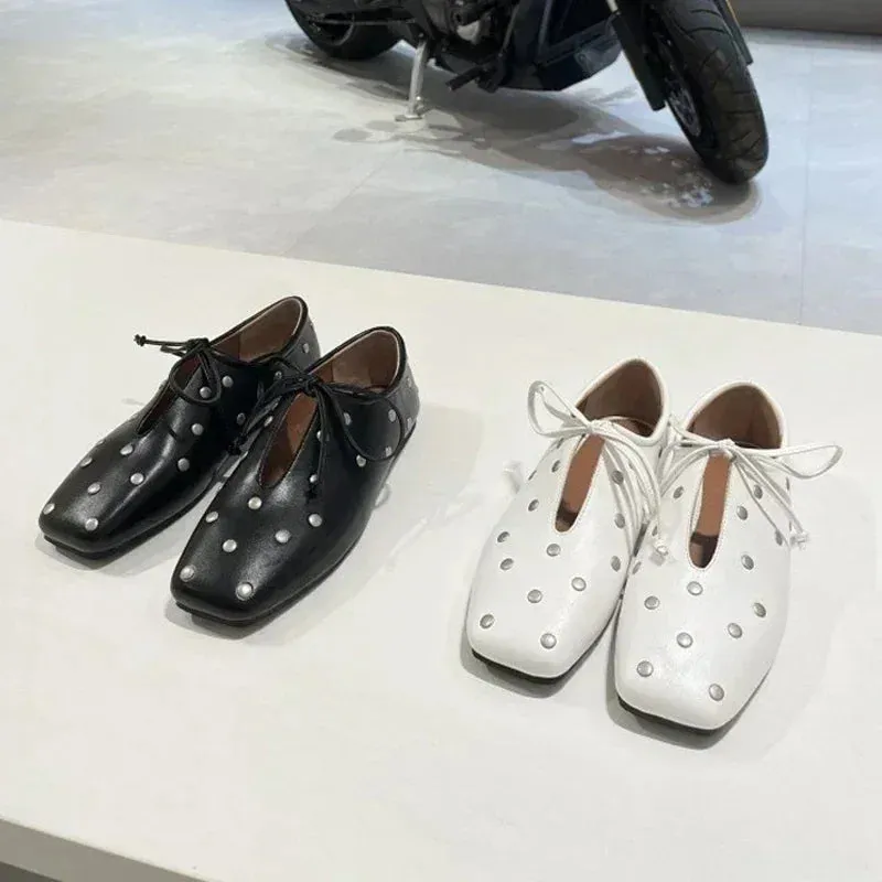 JOZHAMTA Size 34-43 Women Casual Loafers Genuine Leather Flats Shoes Thick Low Heels For Spring 2025 Slip On Office Daily Dress